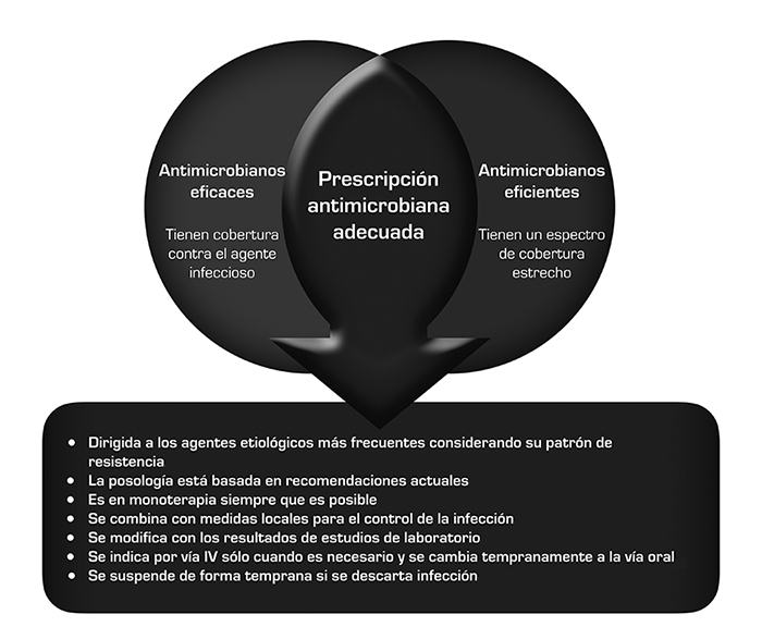 Elementos de una prescripción antimicrobiana adecuada